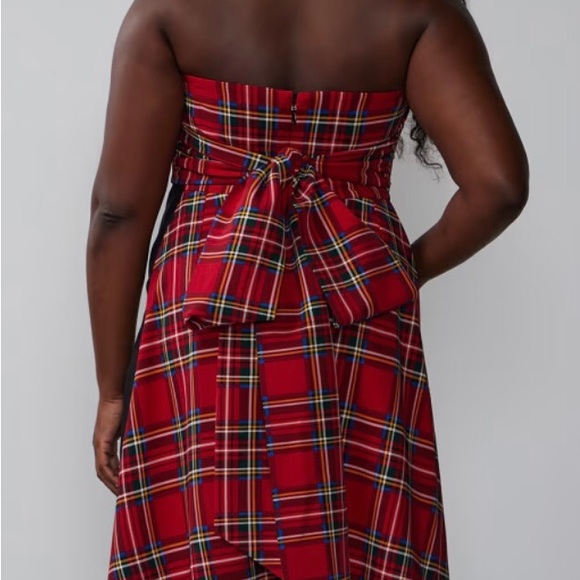 NY&CO Plus Size Women’s Plaid Jumpsuit - Picture 4 of 6